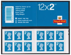 RD1 12 x 2nd stamps barcode booklet - Self Adhesive MINT - No Cyl - Picture 1 of 1