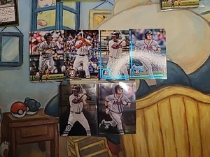 2022 Bowman Heritage Team Set, Basis + Chrom, Atlanta Braves 6 Karten - Bild 1 von 3