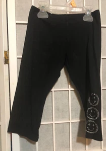 SO girls black capri leggings size 7/8 - Picture 1 of 3