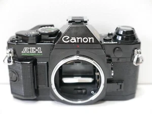 Canon AE-1 Program SLR 35mm Film Camera Black Body Made in Japan - Picture 1 of 16