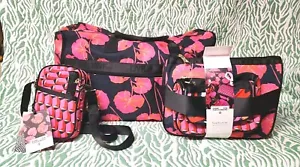 DVF Target Travel Set! Geranium Leaf Duffle Tote + 3pc Pouch Set + Crossbody Bag - Picture 1 of 7