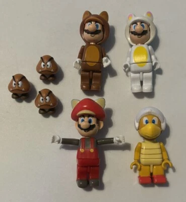Lote de 4 figuras sueltas Knex Super Mario - Ardilla Mario mini figuras Foto 1 de 2
