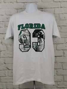 Camisa VINTAGE My Shirt Florida Velero Para Hombres Grande Blanca 93 Gráfico Adulto A24 - Imagen 1 de 8