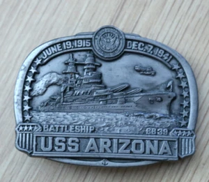USS ARIZONA Schlachtschiff Gürtelschnalle gebraucht - Bild 1 von 7