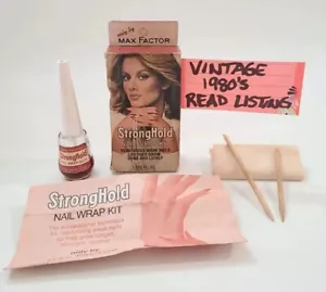 Vintage Max Factor Strong Hold Nail Wrap Kit Nails Movie Prop 1980's Old Read ⬇️ - Picture 1 of 12