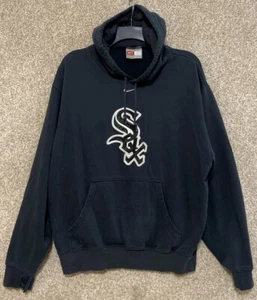 Vintage Nike MLB Mens Chicago White Sox Center Swoosh Hoodie Sweatshirt Medium - Picture 1 of 16