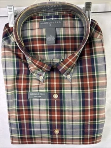 Saddlebred Shirt Mens XL Plaid Button Down Long Sleeve Wrinkle Free NWT - Picture 1 of 3