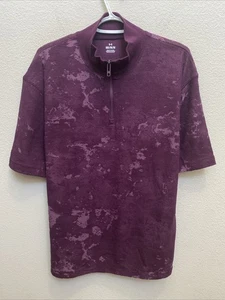 NEW Under Armour Men's Medium Purple UA Journey Terry 1/4 zip Loose Fit NWT $85 - Picture 1 of 9