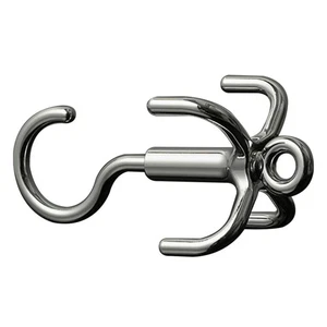 3 Pieces Multipurpose Belt Rack Rotary Hook Clothes Hanger Hat Hooks - Picture 1 of 12