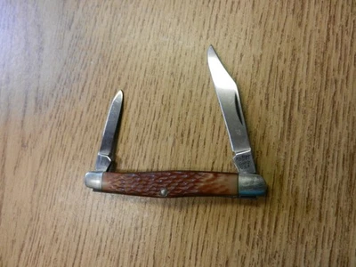 Vintage Kabar 1052 USA 2 Blade Pocket Knife 2 3/4" Closed Used Ex. Condition - Image 1 of 4