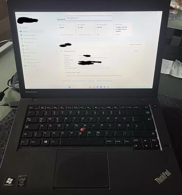 Lenovo ThinkPad T440 14 Zoll (256GB SSD, Intel Core i5-4300U, 1,90GHz, 8GB RAM) - Bild 1 von 4