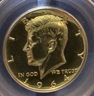 1964 KENNEDY HALF DOLLAR PR68 ACCENTED HAIR PCGS - MIRRORS - w/ Box - Image 1 of 4