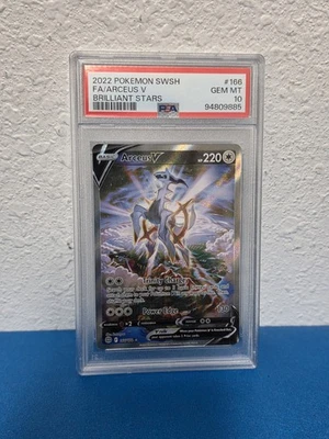 Arceus V 166/172 Brilliant Stars Alternate Art PSA 10 GEM MINT Pokémon TCG - Image 1 of 2