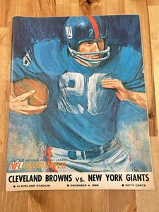 1966 CLEVELAND BROWNS vs N.Y. GIANTS Dec 4 1966 NFL PROGRAM Municipal Stadium - Picture 1 of 22