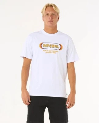 Rip Curl Surf Revival SS Mens T-Shirt White - Imagen 1 de 4