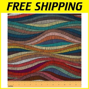 Lightweight Polyester Boho Decorative Fabric - 3 Yards for Crafts & Projects - Picture 1 of 9