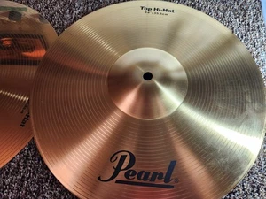 14 Inch PEARL Hi Hat Cymbals, Used - Picture 1 of 18