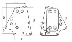 Enfriador de aceite aceite de motor aceite para Fiat Opel Cadillac Saab Croma Astra H duro desde 04-> - Imagen 1 de 5