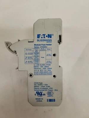 NUEVO PORTAFUSIBLES BUSSMANN CH222DU Foto 1 de 2