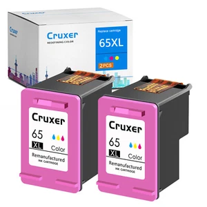 2 piezas 65XL tinta tricolor para HP 65 65XL Deskjet 2622 2652 2655 3722 ENVY 5052 5055 - Imagen 1 de 8