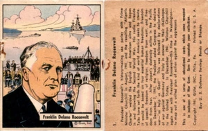 R164 Gum Inc, War Gum, 1941 WWII, SET BREAK, #1 President Franklin Roosevelt - Picture 1 of 1