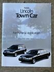 1999 Lincoln Town Car Original Sales Brochure - Funeral Application