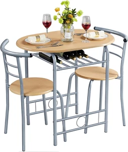 Juego de mesa de comedor de 3 piezas, juego de mesa y sillas de cocina para 2 - Foto 1 di 12