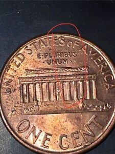1996-P Philadelphia Lincoln Memorial Penny/Cent Die Crack Error/Variety Circ.