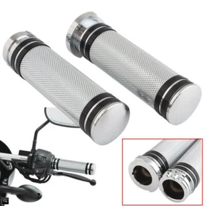 Chrom 1 Zoll Lenkergriffe Griffe Handgriffe Für Harley Sportster Softail Dyna #P - Bild 1 von 6