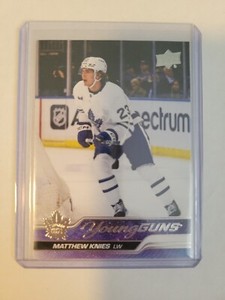 2023-24/23-24 UPPER DECK SERIES 1 RC MATTHEW KNIES YOUNG GUNS CARD # 222