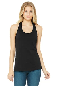 Bella + Canvas Ladies Jersey Racerback Tank B6008 Relaxed Fit 100% Cotton S-2XL - Picture 1 of 14