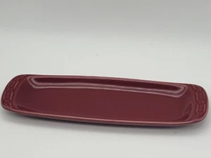 Longaberger Oliventeller Schale Paprika rot gewebt Traditionen Snack Tablett Keramik - Bild 1 von 3
