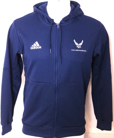 NEW United States Air Force Falcons Blue Adidas Full Zip Hoodie Jacket Mens L Cover