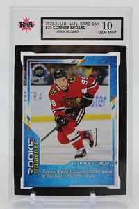 2023-24 Connor Bedard KSA Graded 10 Natl Hockey Card Day Chicago Blackhawks card - Bild 1 von 2