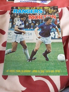 1981 Rangers v Morton Scottish Cup Semi Final Football Programme 11/4/1981 - Picture 1 of 4