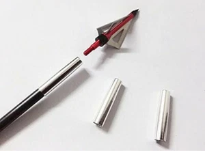 20PK 5/16 Arrow Shaft AL Glue-On Outserts Socket for Wood & Bamboo Shaft Adapter - Picture 1 of 3