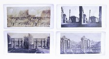 ROMA - 4 vedute stereoscopiche fine '800 inizi '900
