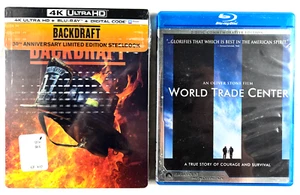 Backdraft 4K STEELBOOK (New)/Bonus Bluray World Trade Center (Used) FIREFIGHTERS - Picture 1 of 10
