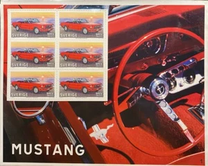 Sweden 2009 Ford Mustang Souvenir Sheet Stamp - Picture 1 of 3