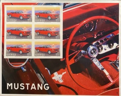 Sweden 2009 Ford Mustang Souvenir Sheet Stamp - Image 1 of 3