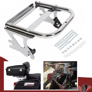 Detachable Two-up Tour Pack Mount Luggage Rack Bracket For Harley Touring 97-08 - Picture 1 of 8