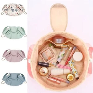 Makeup Drawstring Bag Large Capacity Cosmetic Case Portable Make Up Pouch Ladies - Picture 1 of 16