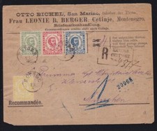 Montenegro R-Letter Cetinje to Munich 1896-74322