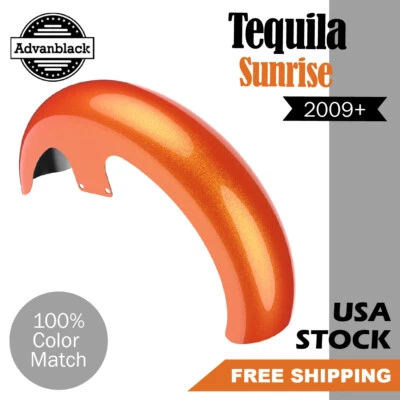 Tequila Sunrise 21" Reveal Wrapper Hugger Front Fender Fits 2009+ Harley Touring - Image 1 of 4
