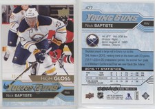 2016-17 Upper Deck Young Guns High Gloss /10 Nick Baptiste #477 Rookie RC