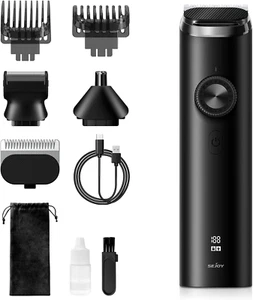Recortadora de barba para hombre, cortapelos inalámbrica recortadora de pelo, bigote impermeable - Imagen 1 de 11