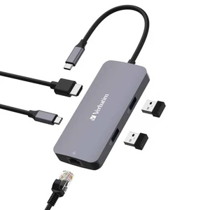 Verbatim USB-C Pro Multiport Hub 5 Port 1 x HDMI, 1 x RJ45, 2 x USB-A 3.2 Gen1 - Picture 1 of 1