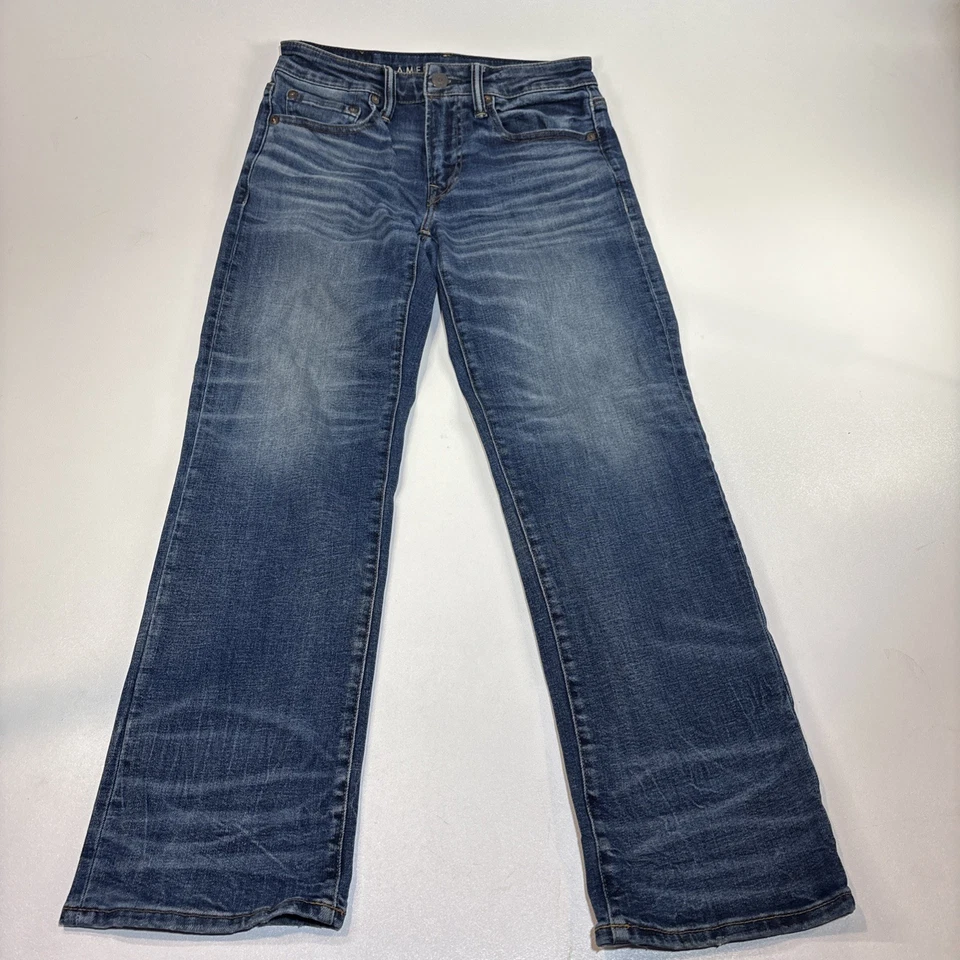 Pantalones de mezclilla para hombre American Eagle Airflex originales Bootcut azules talla 28x30 Foto 1 de 4