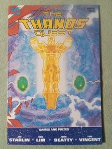 THE THANOS QUEST 2 MARVEL COMICS GROUP 2ND PRINT HIGH GRADE NM- JIM STARLIN 1991 - Picture 1 of 3
