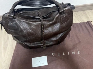 Bolso de hombro CELINE de cuero granulado agridulce marrón usado con bolsa antipolvo - Imagen 1 de 11